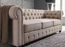 Load image into Gallery viewer, Berkeley Traditional Chesterfield Roll Arm Upholstered Sofa