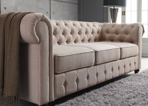 Berkeley Traditional Chesterfield Roll Arm Upholstered Sofa