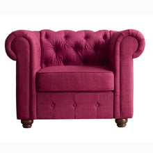 Load image into Gallery viewer, Berkeley Traditional Chesterfield Roll Arm Upholstered Armchair