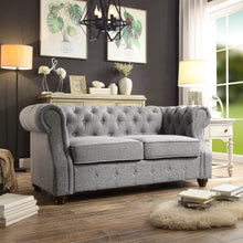 Load image into Gallery viewer, Berkeley Traditional Chesterfield Roll Arm Upholstered Loveseat