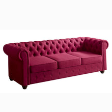 Load image into Gallery viewer, Berkeley Traditional Chesterfield Roll Arm Upholstered Sofa