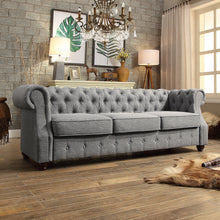 Load image into Gallery viewer, Berkeley Traditional Chesterfield Roll Arm Upholstered Sofa