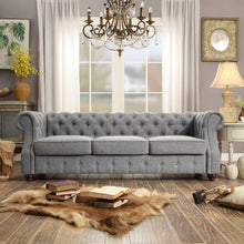 Load image into Gallery viewer, Berkeley Traditional Chesterfield Roll Arm Upholstered Sofa