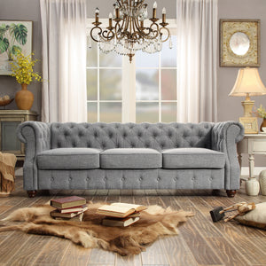 Berkeley Traditional Chesterfield Roll Arm Upholstered Sofa