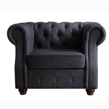Load image into Gallery viewer, Berkeley Traditional Chesterfield Roll Arm Upholstered Armchair