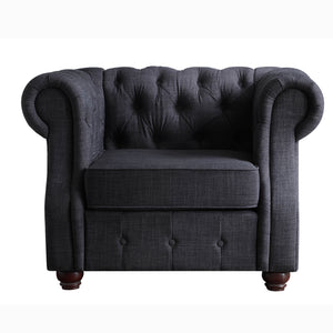 Berkeley Traditional Chesterfield Roll Arm Upholstered Armchair