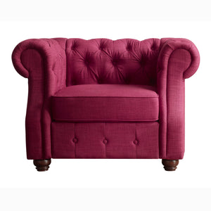 Berkeley Traditional Chesterfield Roll Arm Upholstered Armchair