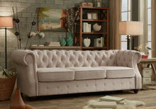 Load image into Gallery viewer, Berkeley Traditional Chesterfield Roll Arm Upholstered Sofa