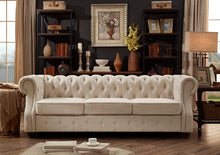 Load image into Gallery viewer, Berkeley Traditional Chesterfield Roll Arm Upholstered Sofa