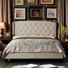 Load image into Gallery viewer, Harvey Nailhead Upholstered Wingback  with Crystal Tufting Panel Bed