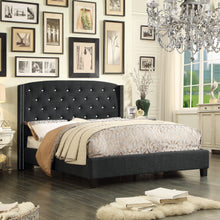 Load image into Gallery viewer, Harvey Nailhead Upholstered Wingback  with Crystal Tufting Panel Bed