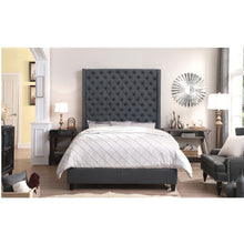 Load image into Gallery viewer, Marie Wingback Tufted High Headboard Upholstered Bed