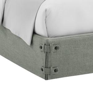 Euki Upholstered Wingback Slipcover Platform Bed